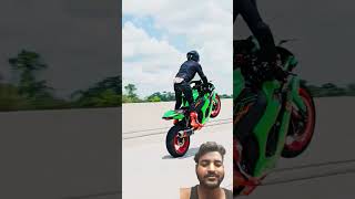 Kawasaki Ninja zx10r 😱🥵 superbike stunt shorts [upl. by Eidissac801]