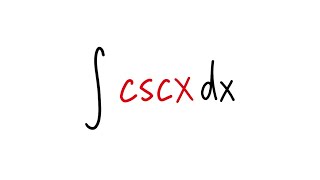 integral of cscx the standard result calculus 2 tutorial [upl. by Pacheco]