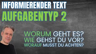 Informierender Text Aufgabentyp 2  So klappt das Schreiben einfach [upl. by Lyn]