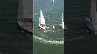 Match racing top mark action at the Congressional Cup [upl. by Asennav]