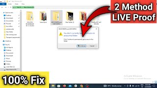 You dont currently have permission to access this folder error fix Folder continue errorTechnonir [upl. by Cohberg]