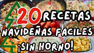 🎅🎄20 RECETAS NAVIDEÑAS FACILES ¡SIN HORNO 🎅🎄🤶mihogardulcehogar recetasnavideñas cenasnavideñas [upl. by Cousin]