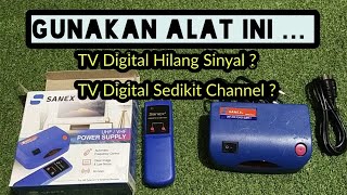 Sanex UHF VHF Power Supply  Alat Penguat Sinyal TV Digital [upl. by Britteny]