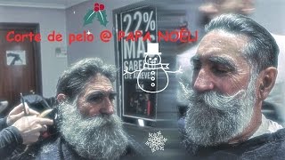 Corte de Pelo y Barba  Papa Noel  Haircut amp Beard  Barbero Mick [upl. by Aneekal429]