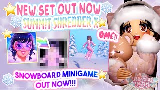 🤩ALERT🎄 NEW SET AND SNOWBOARD MINIGAME 🎄OUT NOW🎁  Royale High Glitterfrost [upl. by Peltier221]