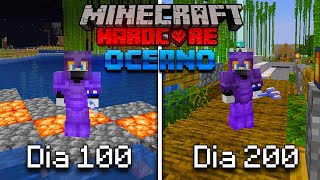 SOBREVIVÍ 200 Días en un OCEANO en Minecraft HARDCORE Esto es lo que pasó [upl. by Neelac]