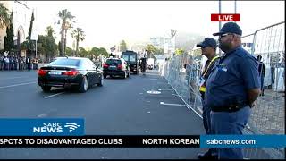 President Cyril Ramaphosas motorcade arrives for SONA2018 [upl. by Siusan]