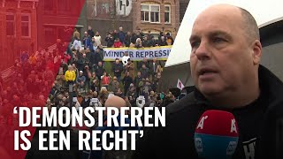 Duizenden demonstranten bij coronaprotest ondanks verbod [upl. by Ilana820]