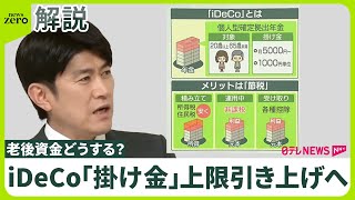 【老後資金どうする？】iDeCo「掛け金」上限引き上げへ “各自で備えを”政府が後押し 節税のメリットと注意点 [upl. by Athelstan]