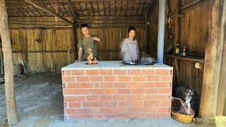 Installing the chimney operating the automatic hot water system making chopsticks and cooking [upl. by Saeger]