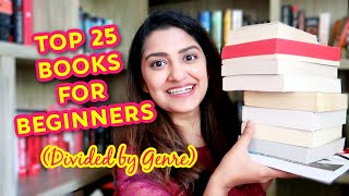 Top 25 Books For Beginners 📖🤩 Book Recommendations Based on Genres and Ages [upl. by Tripp]