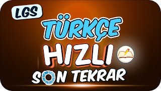 LGS Türkçe Hızlı Son Tekrar 🚀 TÜRKÇE FULLETEN TAKTİKLER❗ [upl. by Narrad]