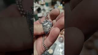 Making an Arrowhead Pendant from a US Half Dollar  Stainless Steel Ball Chain handmade [upl. by Tanitansy]