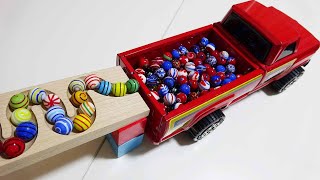 Marble Run Race ☆ HABA Slope amp Haribo Bucket Retro Tonka Track 52 [upl. by Udela]