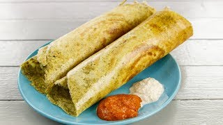 Pesarattu Recipe  Crispy and Healthier No Fermentation Moong Dal Dosa  CookingShooking [upl. by Ehud]