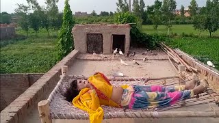 New Hot Village Vlogs Village Girl Vlog Film Star Mehwish RANI Hot Sleeping And Enjoy [upl. by Eanal]