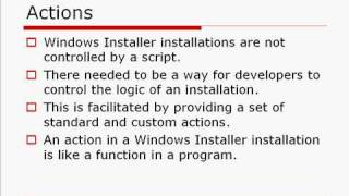 MSI  Actions and Sequences  InstallShield 2009 [upl. by Lorena]