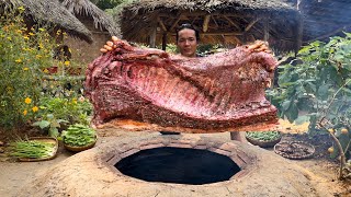 I caught a giant wild boar and cooked it in a large oven Vàng Hoa [upl. by Sonahpets]