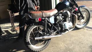 MOTOR ROCK Kawasaki W650 Custom 69Trumpet Full Exhaust [upl. by Niliac]