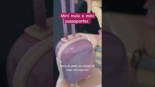 Mini mala e mini passaportes biscuit 🧳 miniaturas artesanato minimala minipassaporte [upl. by Leasia445]