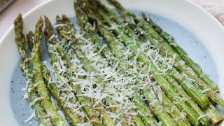 8 Minutes Air Fryer Parmesan Asparagus [upl. by Haiel519]