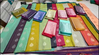 Chickpet Bangalore wholesale Silk sareesSingle saree courier available [upl. by Herzel695]