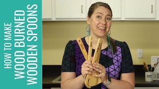 How to Make Wood Burned Wooden Spoons [upl. by Nwahsauq]