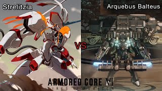 Strelitzia vs Arquebus Balteus Armored Core VI [upl. by Cung596]