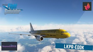 Microsoft Flight Simulator 2020  Prague LKPR  EDDK Cologne Bonn  Fenix A320  Beyond ATC [upl. by Favian909]