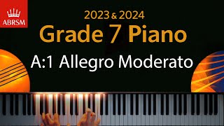 ABRSM 2023 amp 2024  Grade 7 Piano exam  A1 Allegro Moderato  Joseph Haydn [upl. by Novert]