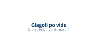 Instrukcije iz jezika  6 razred  Glagoli po vidu [upl. by Ranjiv561]