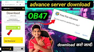 How To Download Advance Server Free Fire  Fire Fire Advance Server  Ff New Update  Ob47 Update [upl. by Anivlem173]