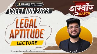 CSEET Online Classes INDIAN CONTRACT ACT LECTURE 1  LEGAL APTITUDE  CS SHUBHAM MODI [upl. by Mathews]