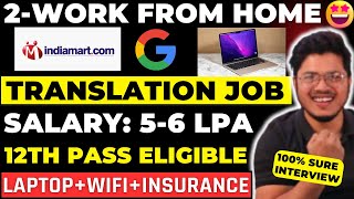 Work from home jobs for 12th Pass😍 Online jobs at home  Remote jobs 2024  Latest Job Vacancies [upl. by Rakia]