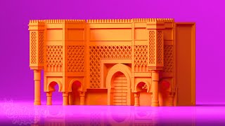 3D ANIMATION  LOW POLY MEKNES quot BAB MANSOUR quot  3ds max animation مكناس  باب منصور [upl. by Nochur456]