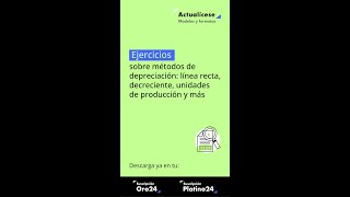 🚨Ejercicios sobre métodos de depreciación línea recta decreciente unidades de producción y más [upl. by Ykcir]