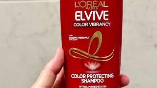 Loreal Elvive Color Protecting Shampoo for Dyed Colored Hair loreal shampooreview shampoo [upl. by Llirred]