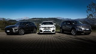 Range Rover Evoque vs Porsche Macan vs BMW X4 [upl. by Acinomal]