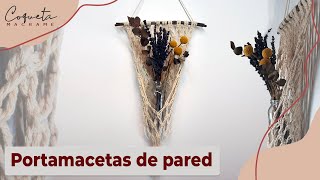 💐Como hacer un Porta macetas de pared MACRAME PASO PASO 🌺 [upl. by Akkimat53]