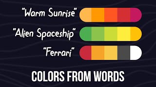 Turn Words into Color Palettes New AI Tool for Designers [upl. by Ahtnahc]