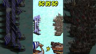 50 Elite Longboats vs 50 Galleons AoE2 Shorts [upl. by Bear]