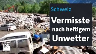 Schweiz Vermisste nach Unwetter  BR24 [upl. by Goodard955]