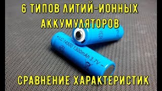 6 типов литий ионных аккумуляторовСравнение характеристик [upl. by Auqinimod]