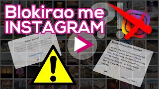 BLOKIRAO ME INSTAGRAM  ova drustvena mreza me iz nekog razloga sankcionise ima li to smisla [upl. by Akirre996]