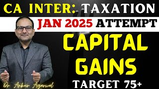 CAPITAL GAINS L6  Income tax act  sec51 amp 50B  CA Inter January 2025  Dr Ankur Aggarwal [upl. by Ataga]