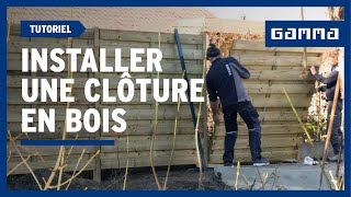 Installer une clôture en bois en 10 étapes  GAMMA Belgique [upl. by Mosi]