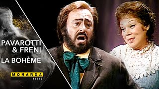 Luciano Pavarotti quotChe gelida maninaquot amp Mirella Freni quotSi mi chiamano Mimiquot La Boheme 1989 [upl. by Noreen473]