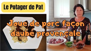 Recette de cuisine  Joue de porc à la façon daube provençale  toutes les étapes de la recette [upl. by Origra]