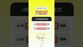 645 658 Live Draw Lotto Result  October 11 2024 Friday 9 PM [upl. by Noynek]