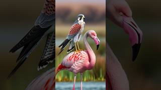 Peregrine Falcon VS Flamingo [upl. by Eniksre]